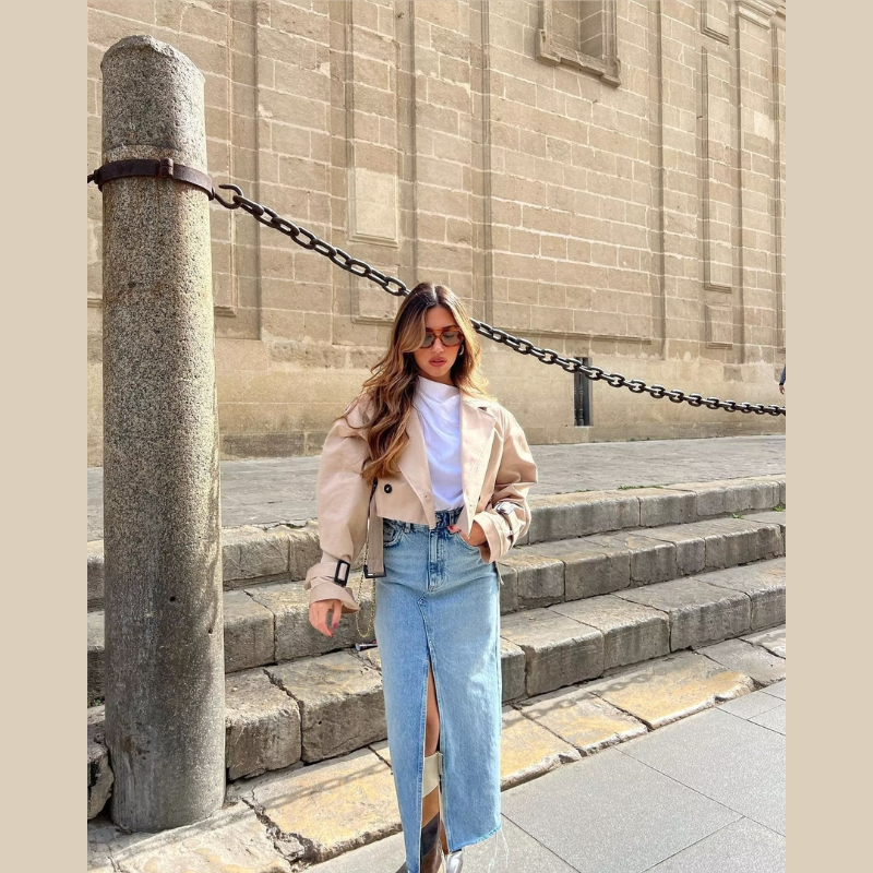 Elisah ™ | Cropped Trenchcoat