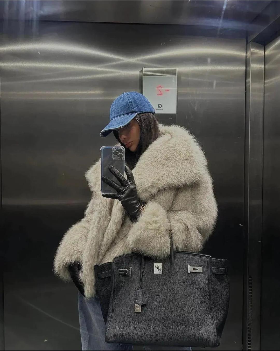 Macy | Przytulna kurtka futrzana