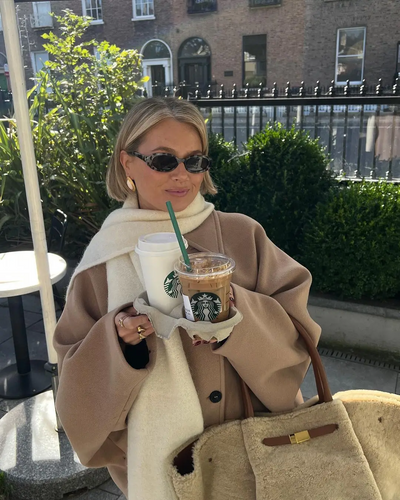 Novie | Oversize'owy wełniany płaszcz 