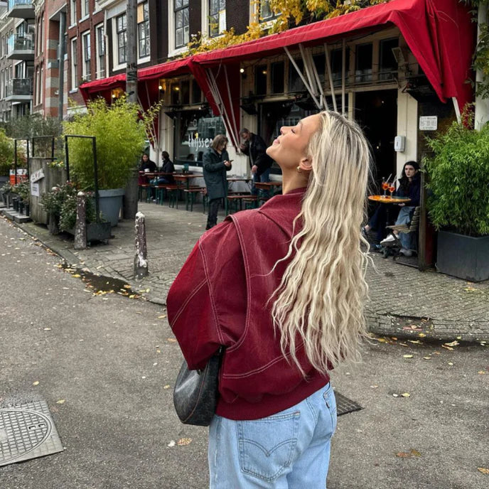 Faye™ – Oversized Leather Jacket